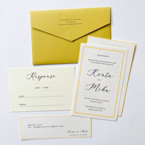 mustard yellow：招待状