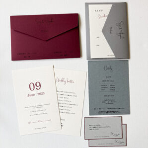 gray bordeaux：招待状