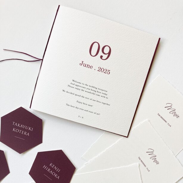 square book：席次表・プロフィールブック