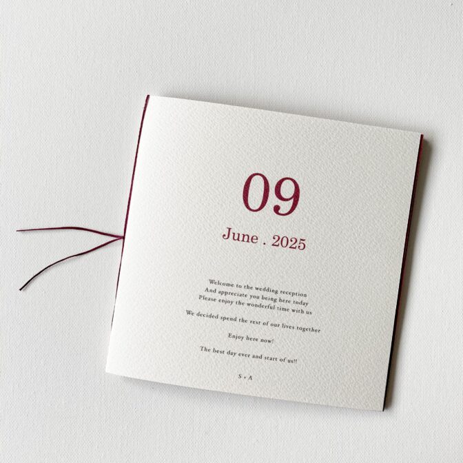 席次表・プロフィールブック