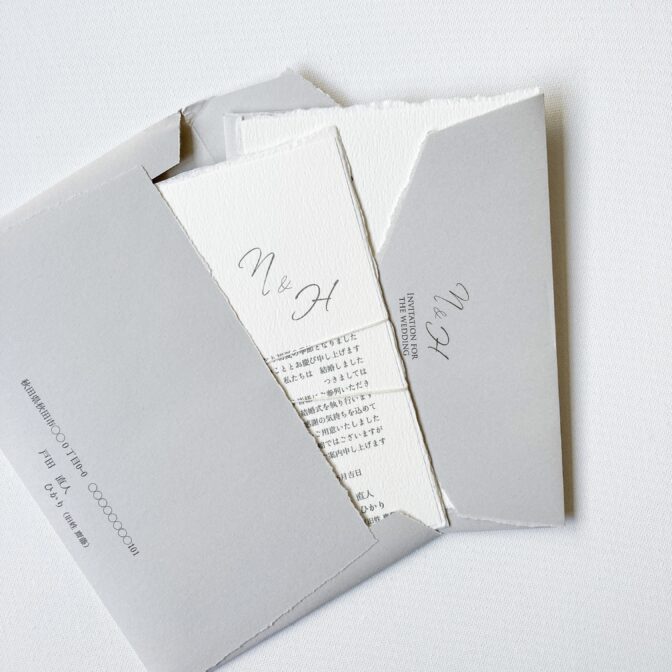 silver gray：招待状 | 歌の音 wedding design