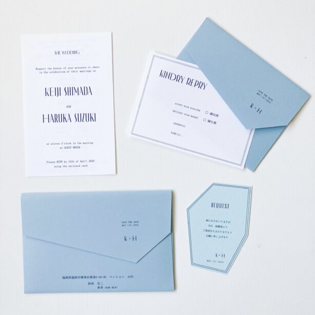 water blue：招待状