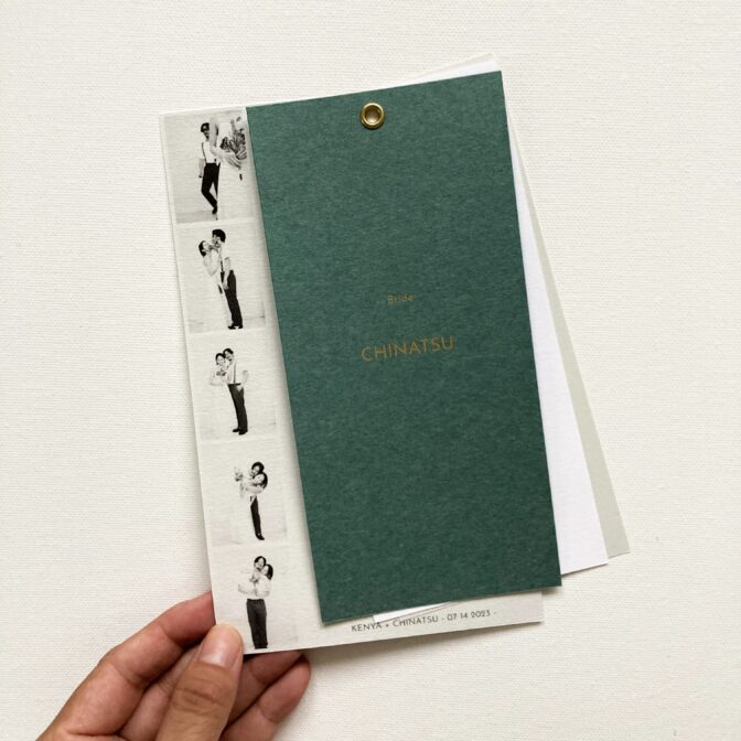 席札・メニュー表・プロフィール一体型