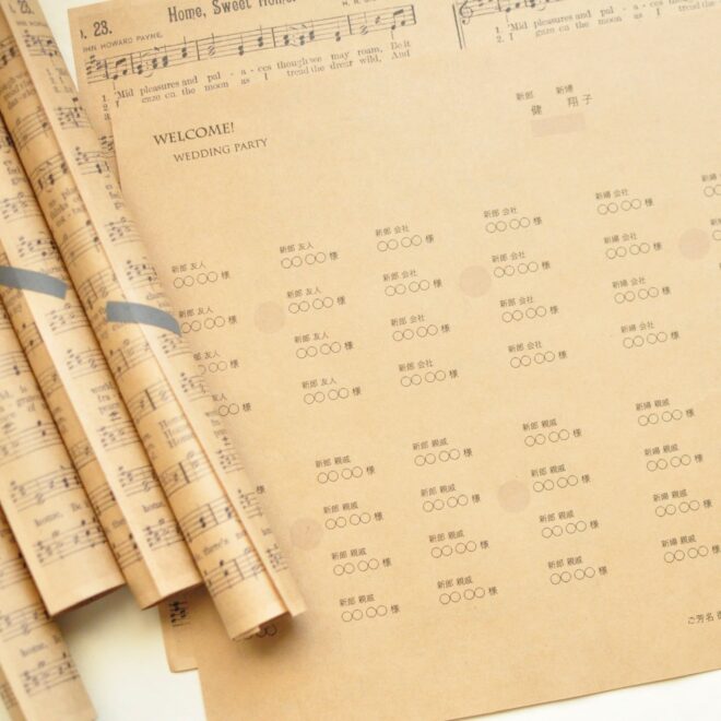 席次表・プロフィールブック