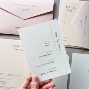 our wedding：コンセプトカード
