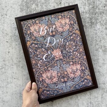 Morris  navy：ウィリアムモリスのウェルカムボード