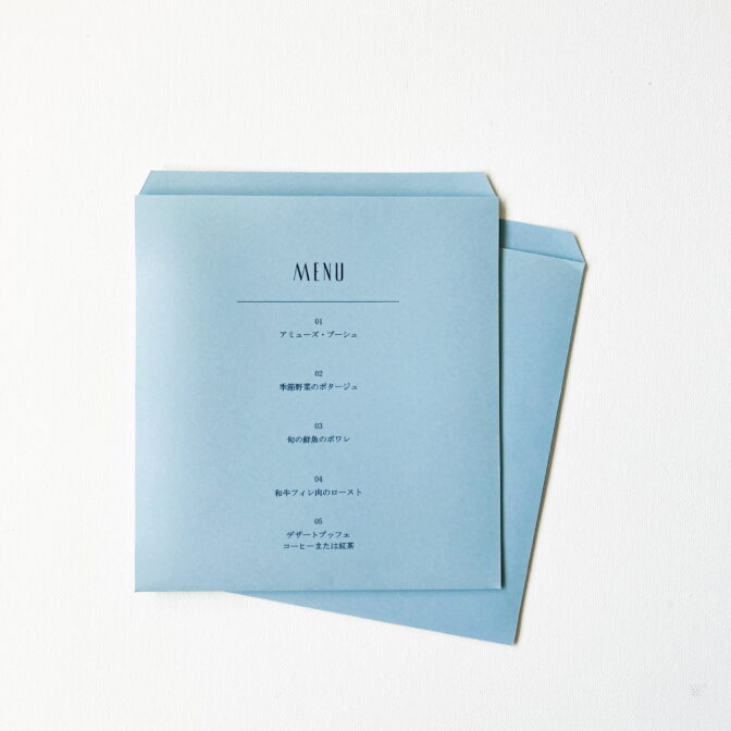 メニュー表・プロフィール