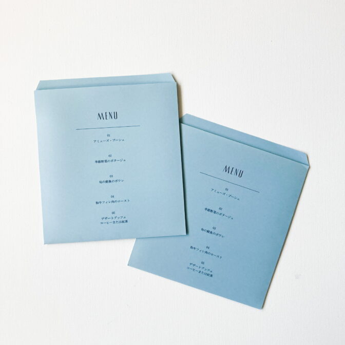 メニュー表・プロフィール