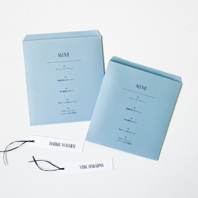 メニュー表・プロフィール