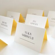 color：二つ折り席札