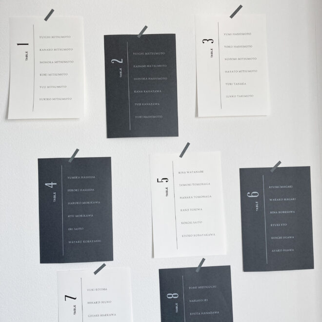 シーティングチャート