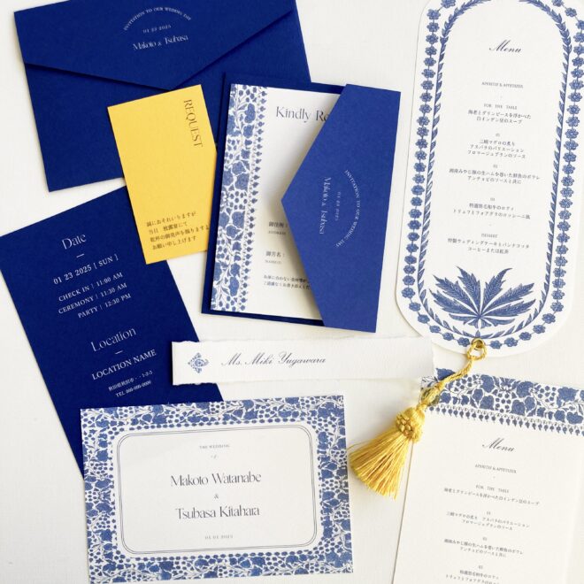 招待状・席札・メニュー表