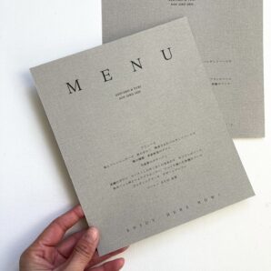 imprint：少し大きめメニューカード