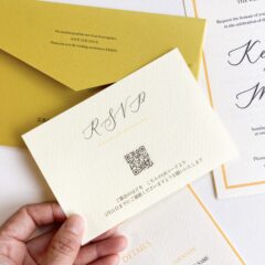 【2024年版！トレンドは紙招待状＆web返信へ】返信葉書 → 返信QRコードのカードへの変更承ります