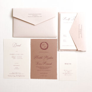beige pink：招待状