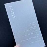 menu：メニューカード（特殊印刷）