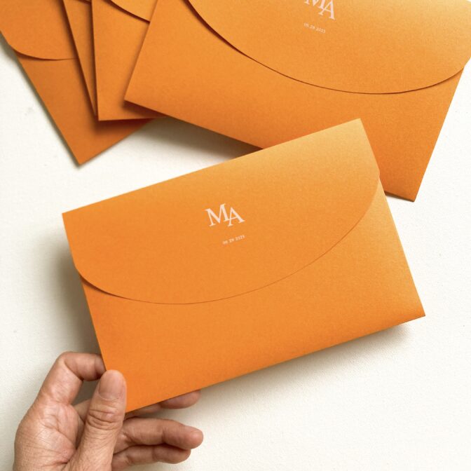 招待状封筒ラウンドカット