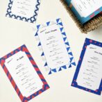 ポップな席札・メニュー表