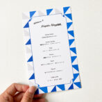 ポップな席札・メニュー表