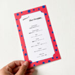 ポップな席札・メニュー表