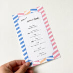 ポップな席札・メニュー表