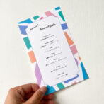 ポップな席札・メニュー表