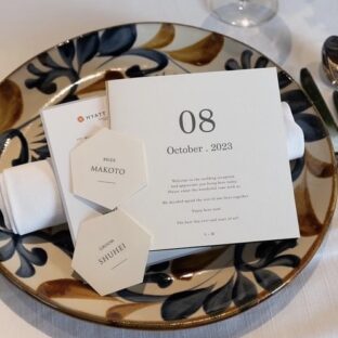 【新郎新婦の席札とメニュー表は必要!】わすれずに準備を!