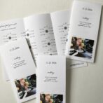 三つ折り席次表　プロフィールブック