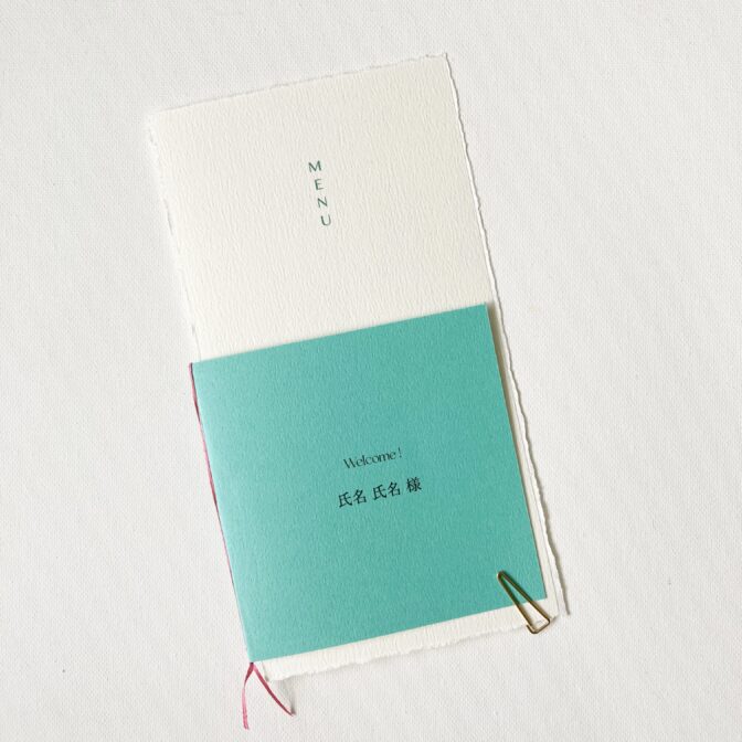 席札　ミニプロフィールブック