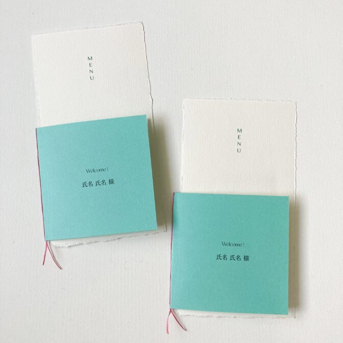 席札　ミニプロフィールブック