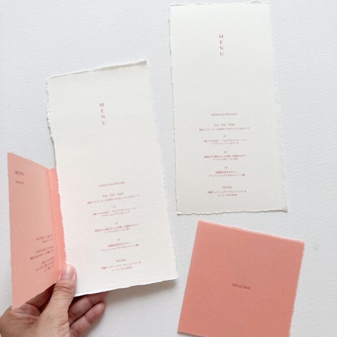 席札・メニュー表・プロフィール