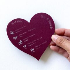 【HAPPYなハートシェイプのペーパーアイテム】席札やメニュー表、付箋、リクエストカードにも！