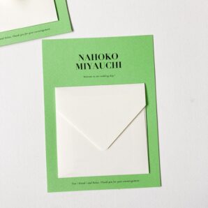 placecard＋envelope：席札台紙＋封筒, メニュー・プロフィール