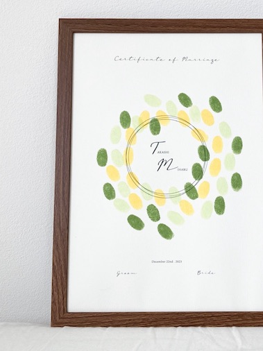 参加型結婚証明書ウェディングリース